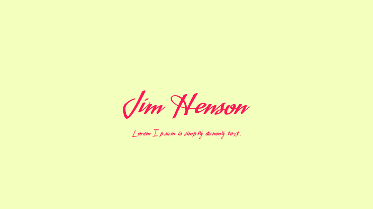 Jim Henson Font