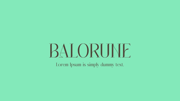 BALORUNE Font