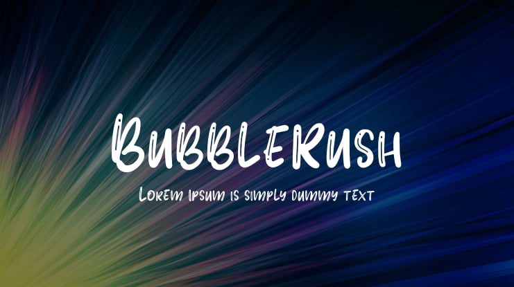 BubbleRush Font