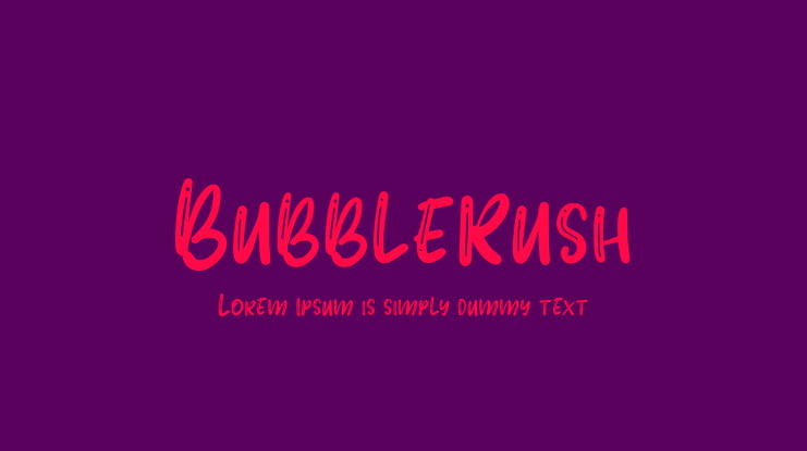 BubbleRush Font