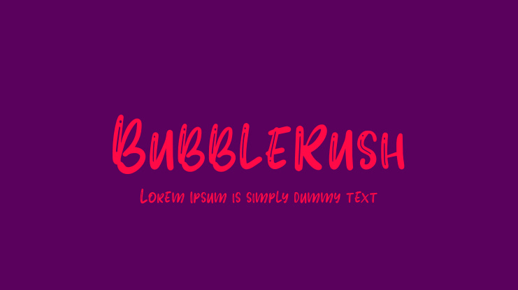 BubbleRush Font