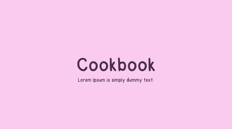 Cookbook Font Family