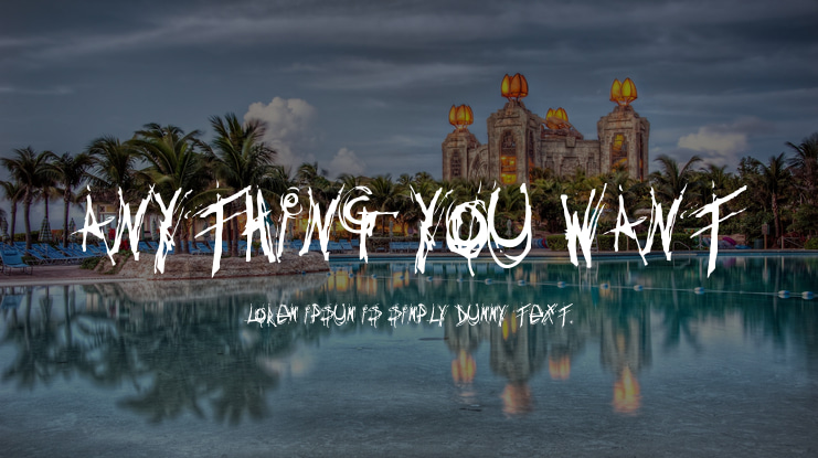 Anything you want Font