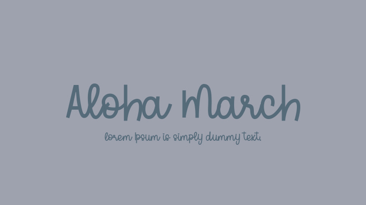Aloha March Font