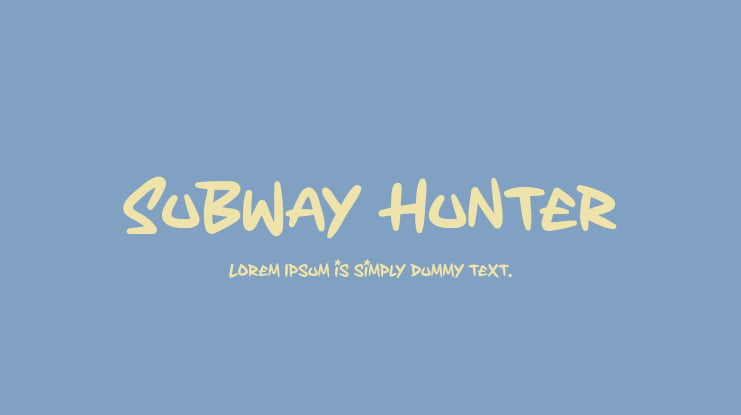 Subway Hunter Font