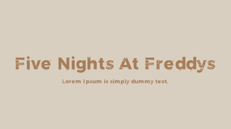 Five Nights at Freddy's (Film) Font Generator - FREE Download - FontBolt
