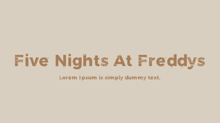 Five Nights At Freddys Font