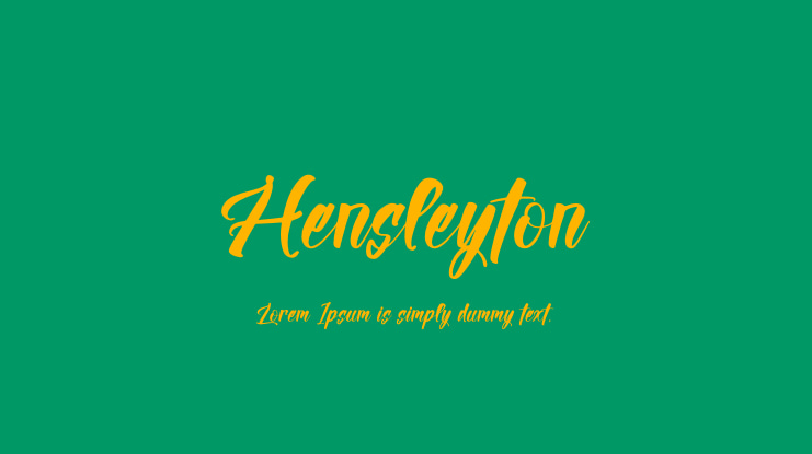 Hensleyton Font