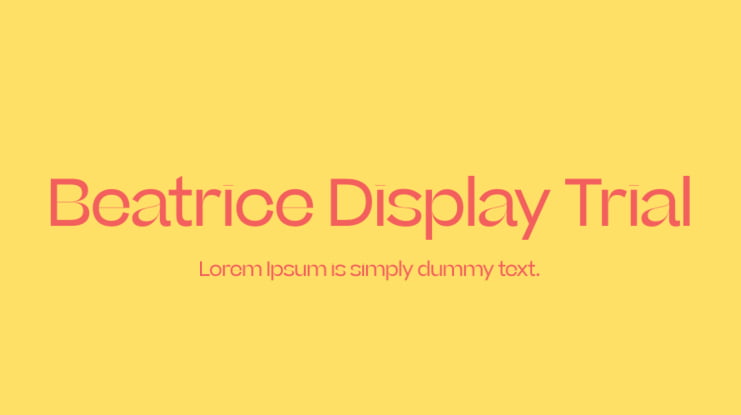 Beatrice Display Trial Font Family