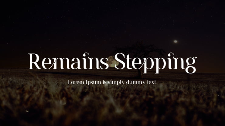 Remains Stepping Font