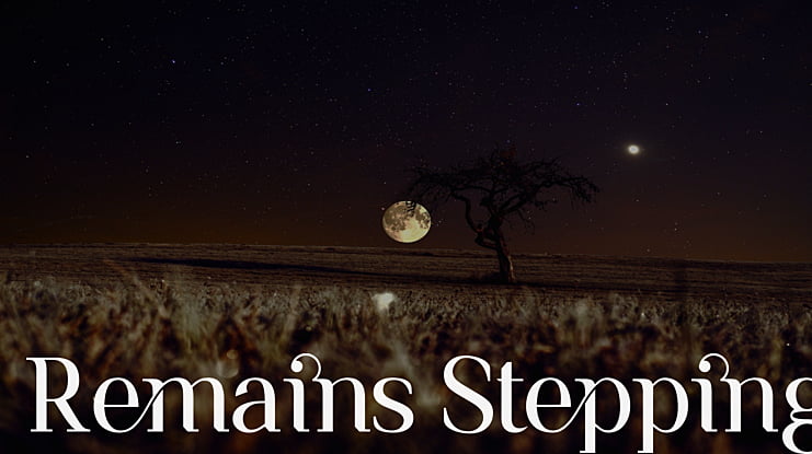 Remains Stepping Font