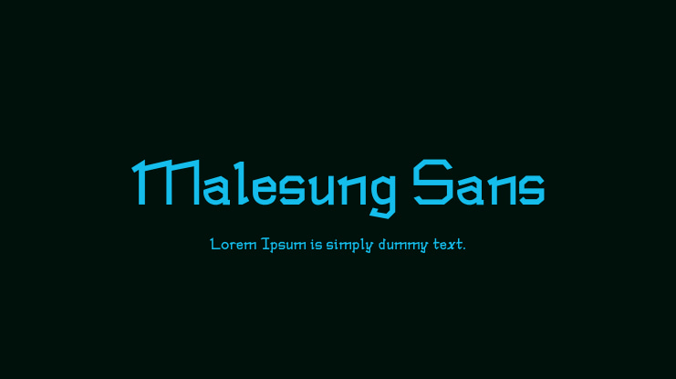 Malesung Sans Font
