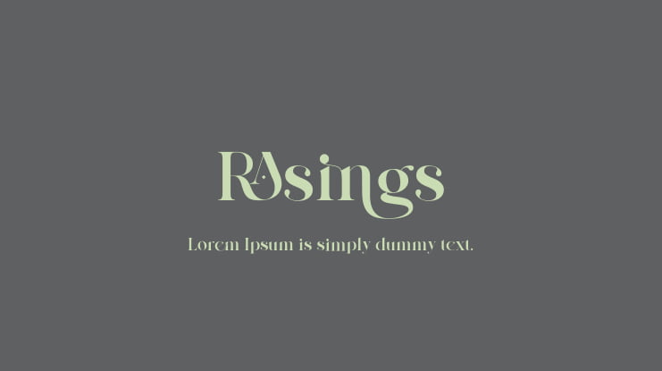 RAsings Font