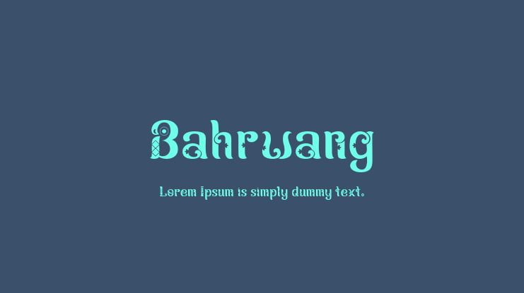 Bahrwang Font