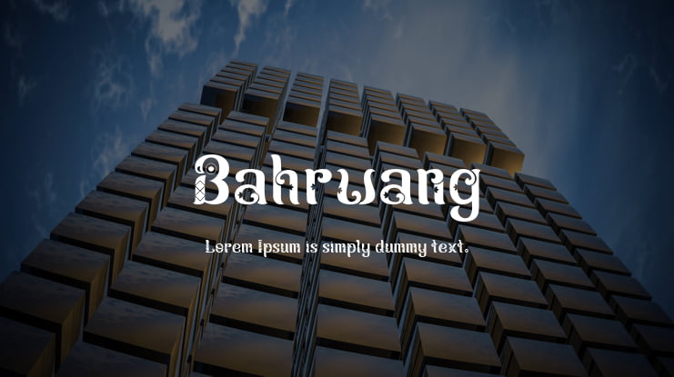 Bahrwang Font
