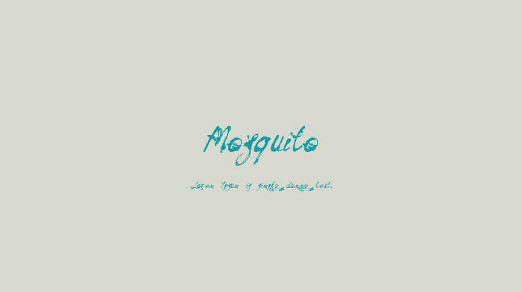 Mosquito Font