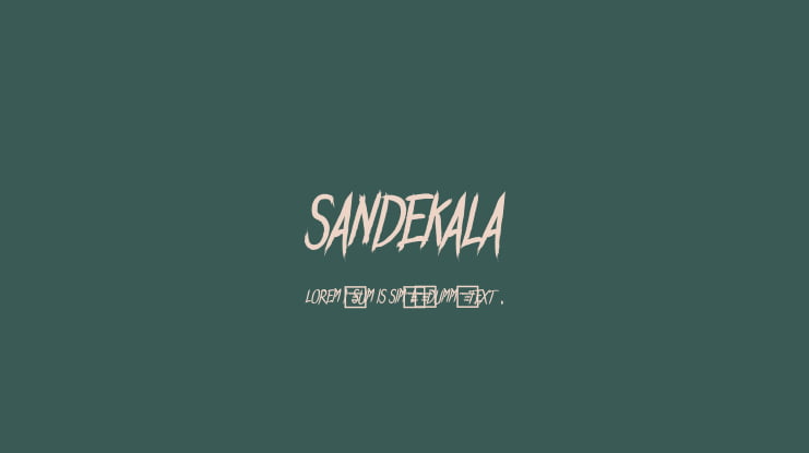 Sandekala Font