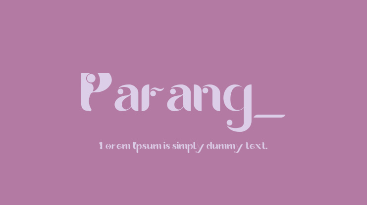 Parang_ Font