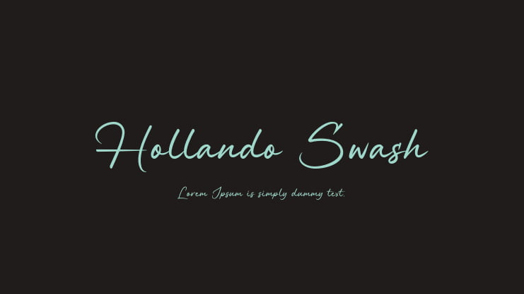Hollando Swash Font