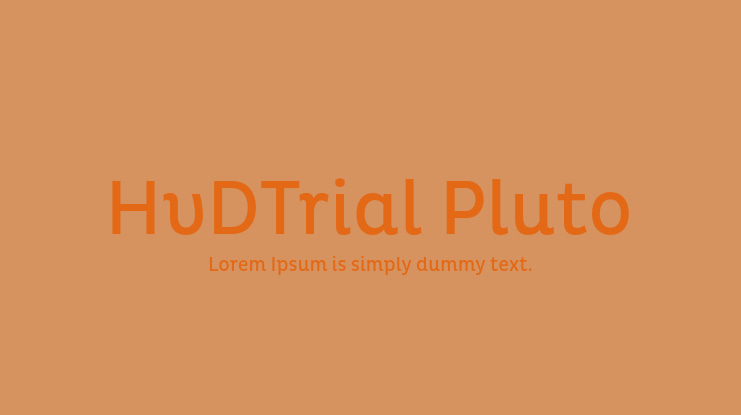 HvDTrial Pluto Font Family