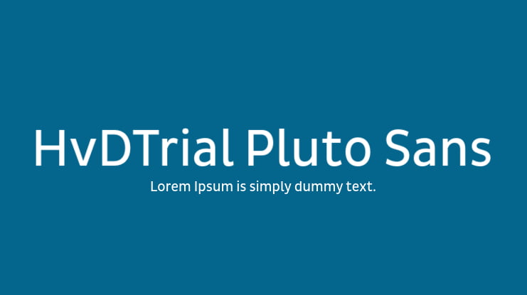 HvDTrial Pluto Sans Font Family