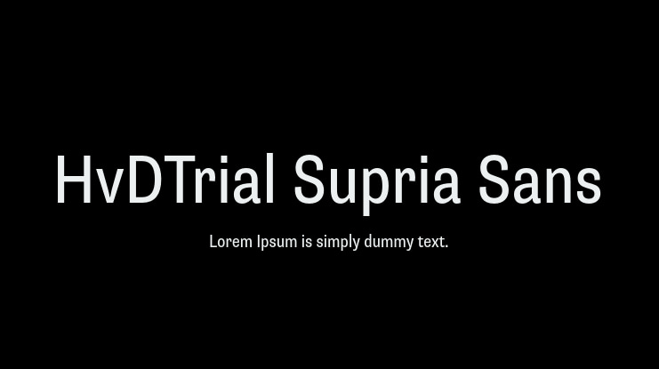 HvDTrial Supria Sans Font Family