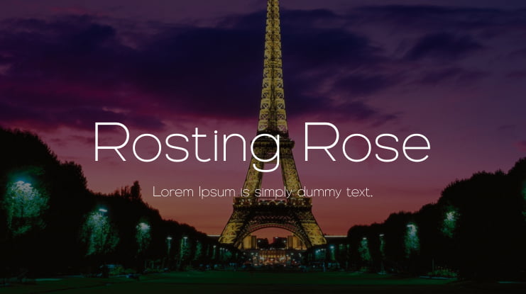 Rosting Rose Font