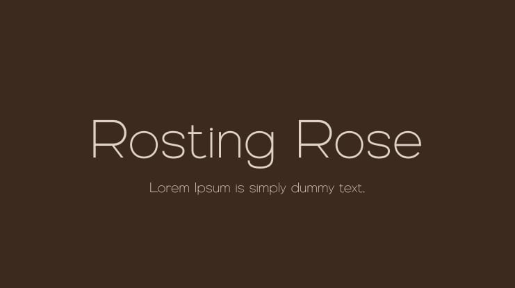 Rosting Rose Font