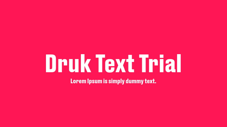 Druk Text Trial Font Family
