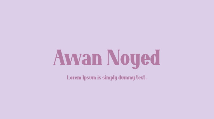 Awan Noyed Font