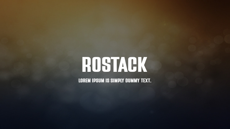 Rostack Font