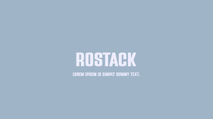 Rostack Font