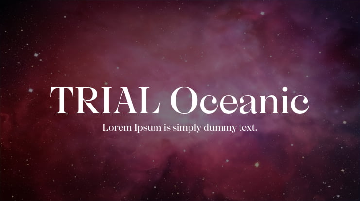 TRIAL Oceanic Font Family