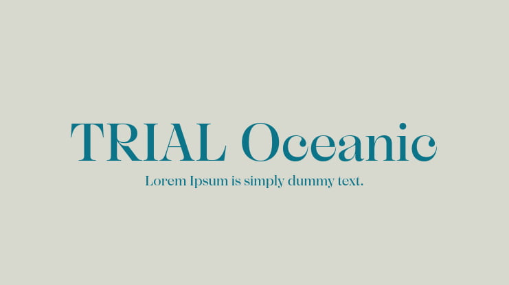 TRIAL Oceanic Font Family