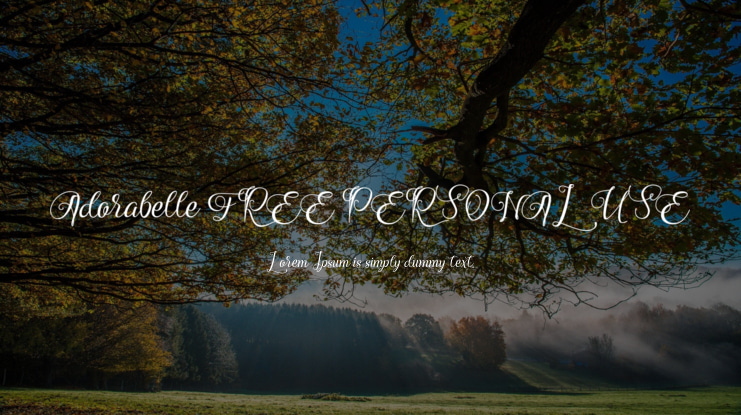 Adorabelle FREE PERSONAL USE Font