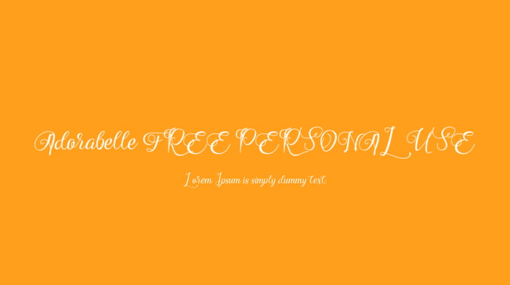 Adorabelle FREE PERSONAL USE Font