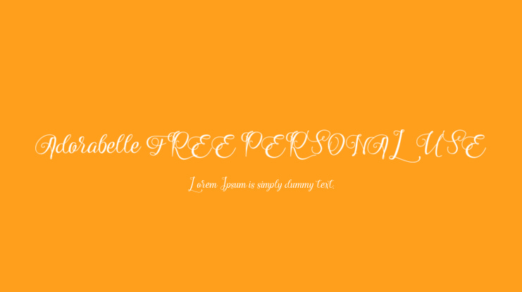 Adorabelle FREE PERSONAL USE Font