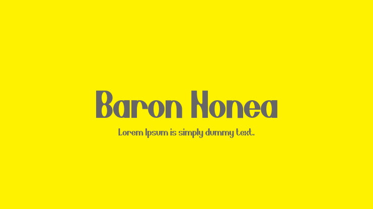 Baron Nonea Font