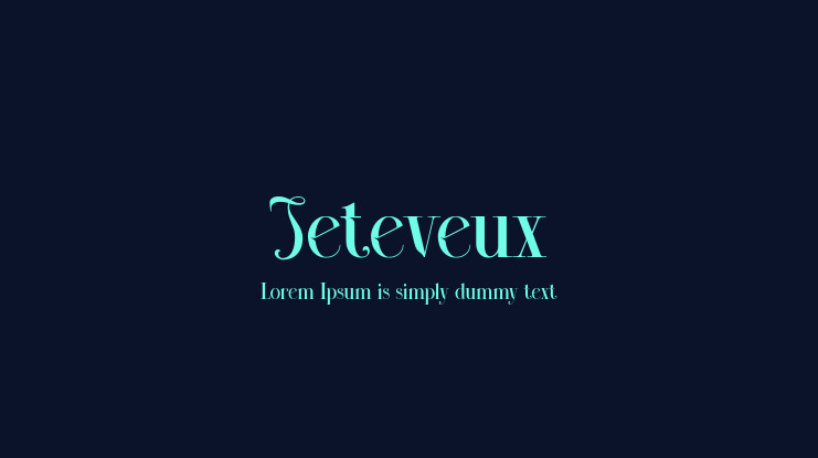 Jeteveux Font