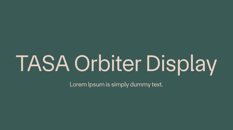 TASA Orbiter Display Font Family