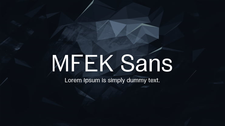 MFEK Sans Font Family
