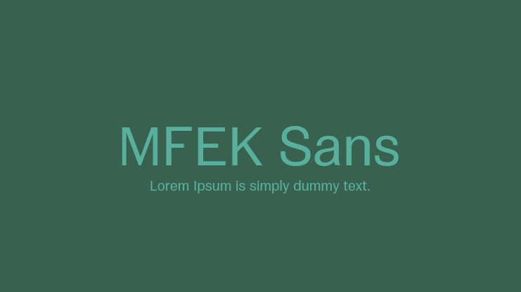 MFEK Sans Font Family
