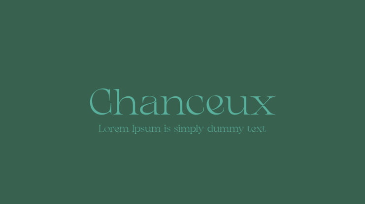 Chanceux Font