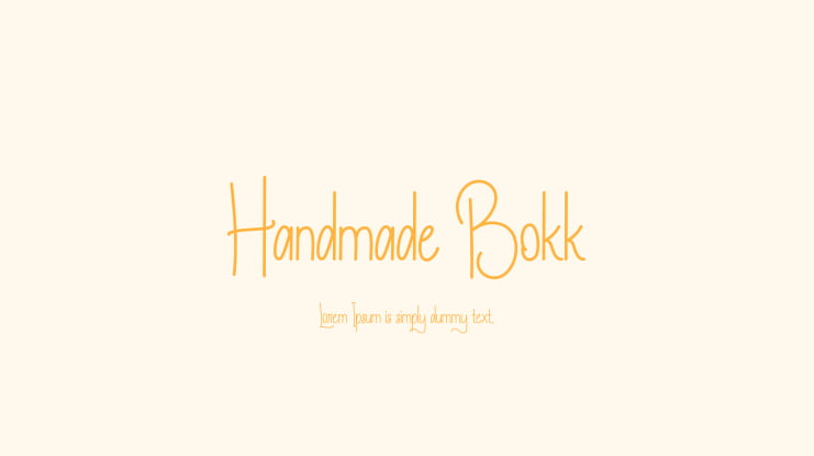 Handmade Bokk Font