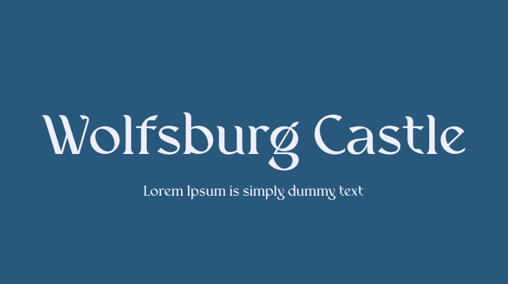 Wolfsburg Castle Font