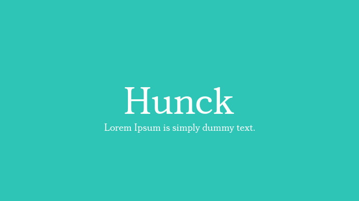 Hunck Font Family