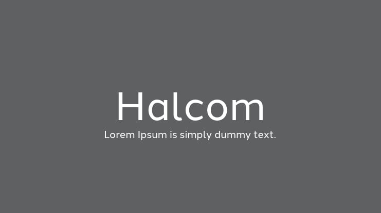Halcom Font Family