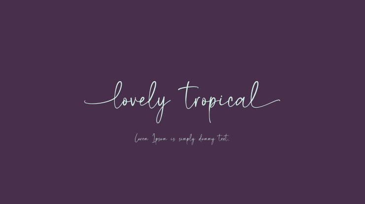 lovely tropical Font