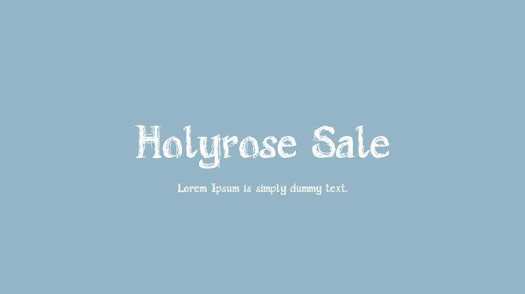 Holyrose Sale Font