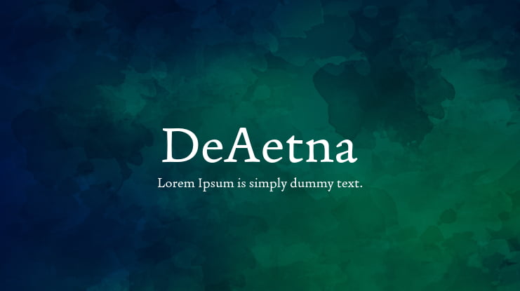DeAetna Font Family
